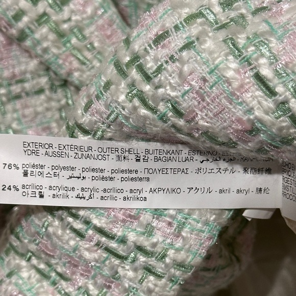 Zara Tweed Double Breasted Texture Blazer Jacket - Picture 10 of 13